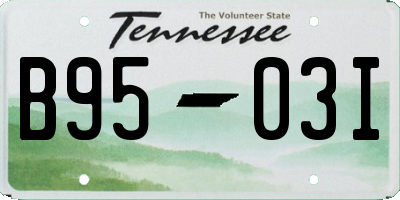 TN license plate B9503I