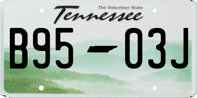 TN license plate B9503J