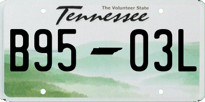 TN license plate B9503L