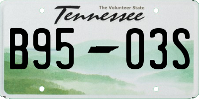 TN license plate B9503S
