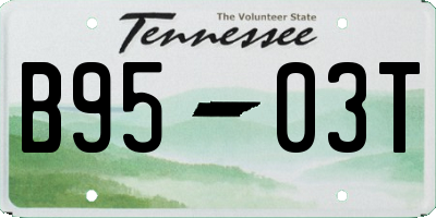 TN license plate B9503T