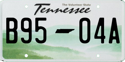 TN license plate B9504A
