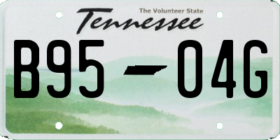 TN license plate B9504G