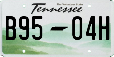 TN license plate B9504H