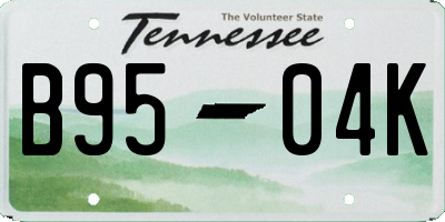 TN license plate B9504K