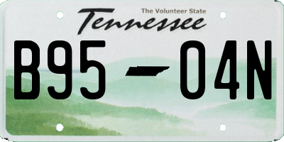 TN license plate B9504N