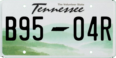 TN license plate B9504R