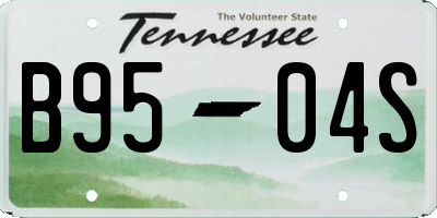 TN license plate B9504S