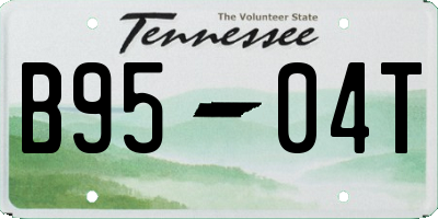 TN license plate B9504T