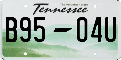 TN license plate B9504U