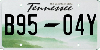 TN license plate B9504Y