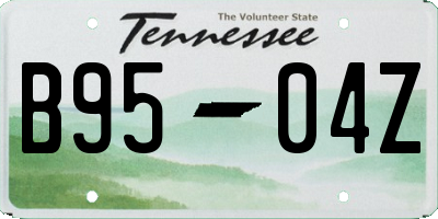 TN license plate B9504Z