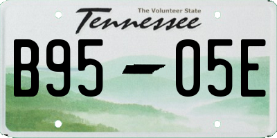 TN license plate B9505E