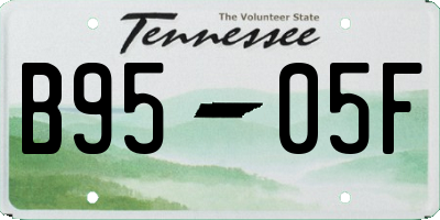 TN license plate B9505F