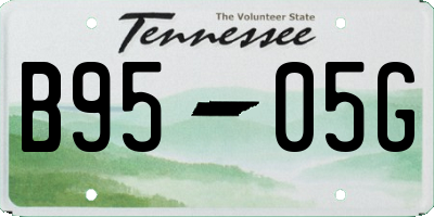 TN license plate B9505G