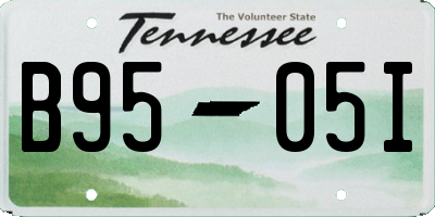 TN license plate B9505I