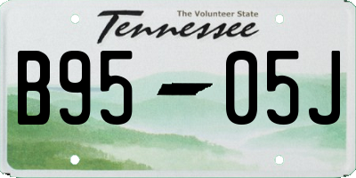 TN license plate B9505J
