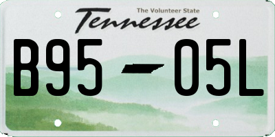TN license plate B9505L