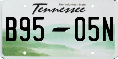 TN license plate B9505N