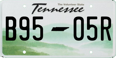 TN license plate B9505R