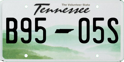 TN license plate B9505S
