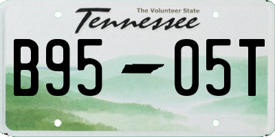 TN license plate B9505T