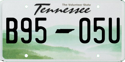 TN license plate B9505U