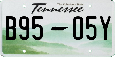 TN license plate B9505Y