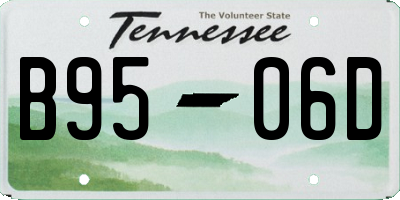 TN license plate B9506D