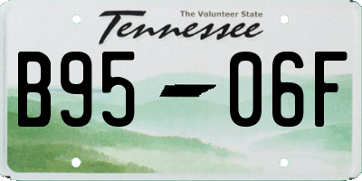 TN license plate B9506F