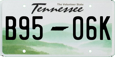 TN license plate B9506K