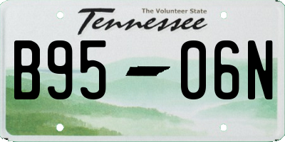 TN license plate B9506N