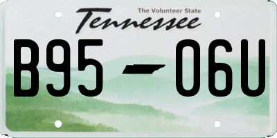 TN license plate B9506U