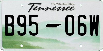 TN license plate B9506W