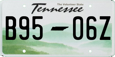 TN license plate B9506Z