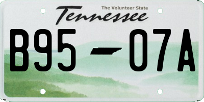 TN license plate B9507A