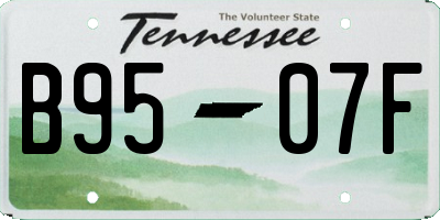 TN license plate B9507F