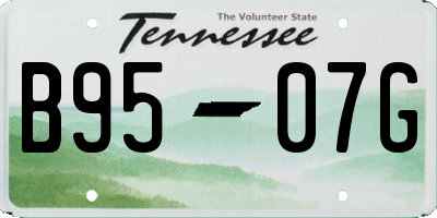 TN license plate B9507G