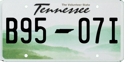 TN license plate B9507I