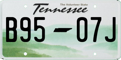 TN license plate B9507J