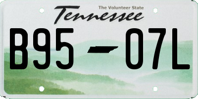 TN license plate B9507L