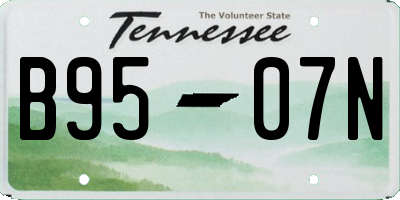 TN license plate B9507N