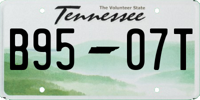 TN license plate B9507T