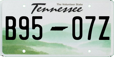 TN license plate B9507Z