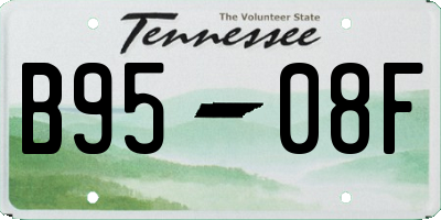 TN license plate B9508F