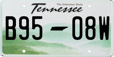 TN license plate B9508W