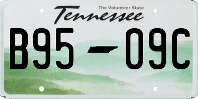 TN license plate B9509C