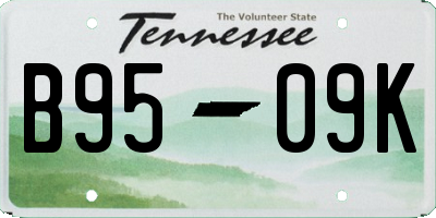 TN license plate B9509K