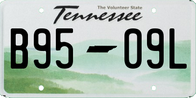 TN license plate B9509L