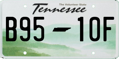TN license plate B9510F